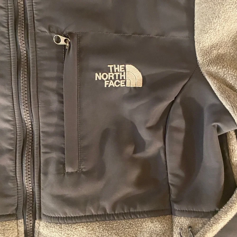 The North Face Gray Fleece Full Zip Jacket Mens Medium Gray Two Tone